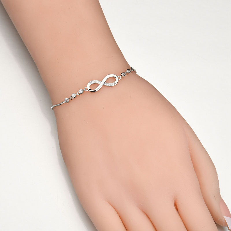 Premium Sterling Silver Infiniti Love Bracelet