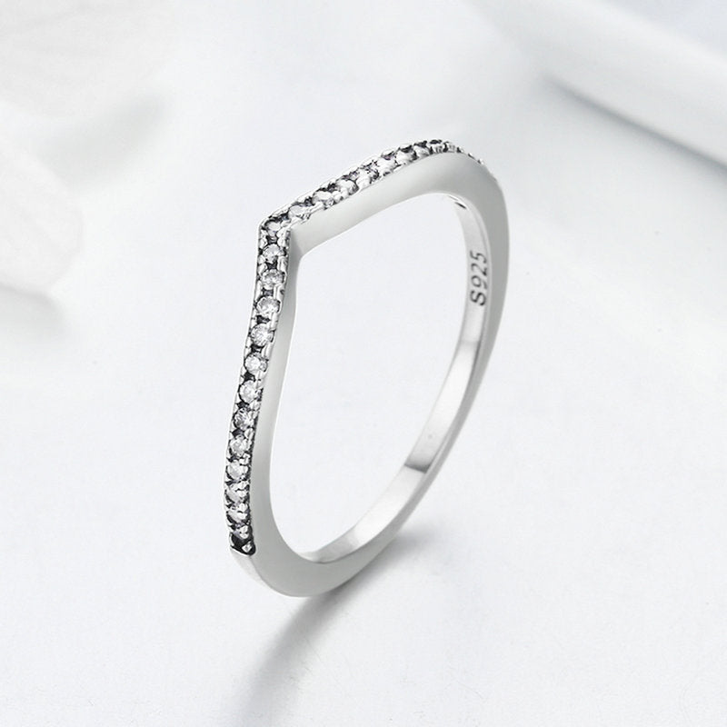 Premium S925 Sterling Silver Promise Ring - Band