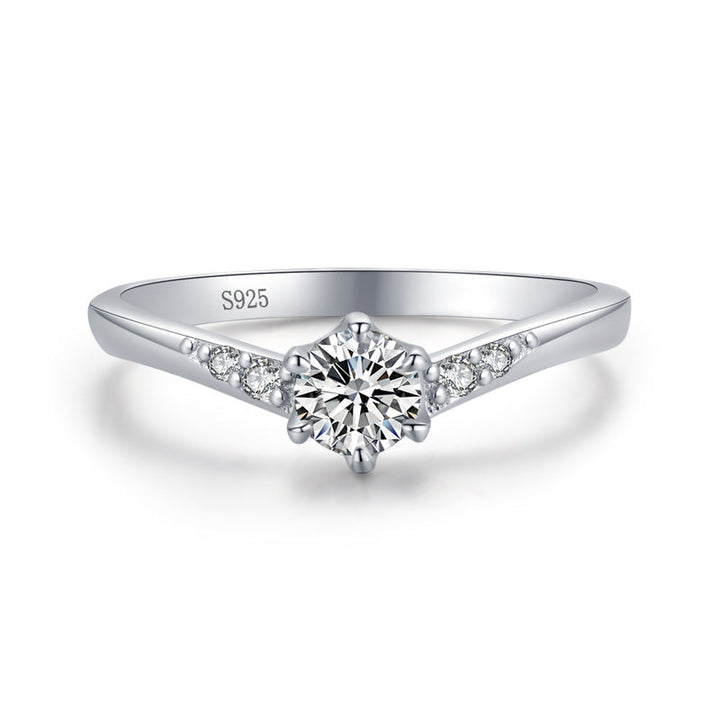 Premium S925 Sterling Silver Promise Ring - Solitaire