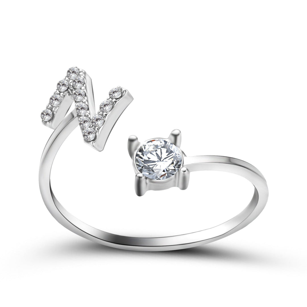 Premium Sterling Silver Letter Initials Ring