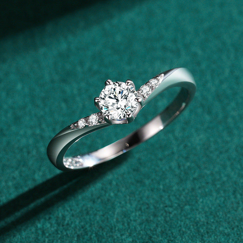 Premium S925 Sterling Silver Promise Ring - Solitaire