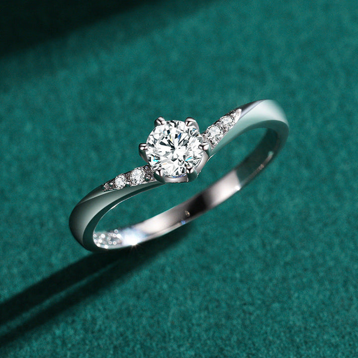 Premium S925 Sterling Silver Promise Ring - Solitaire