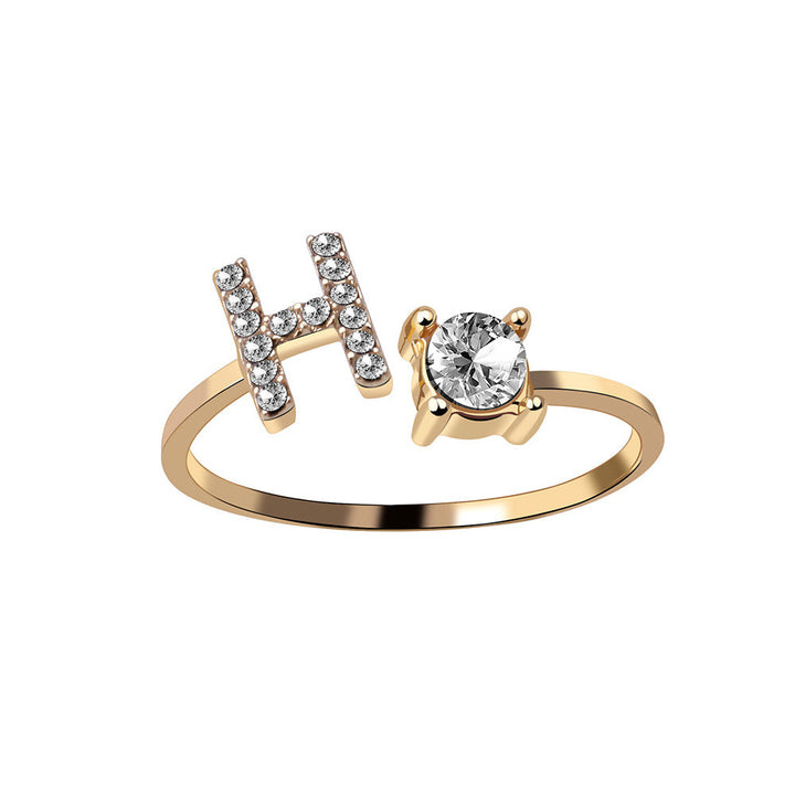 Premium Sterling Silver Letter Initials Ring